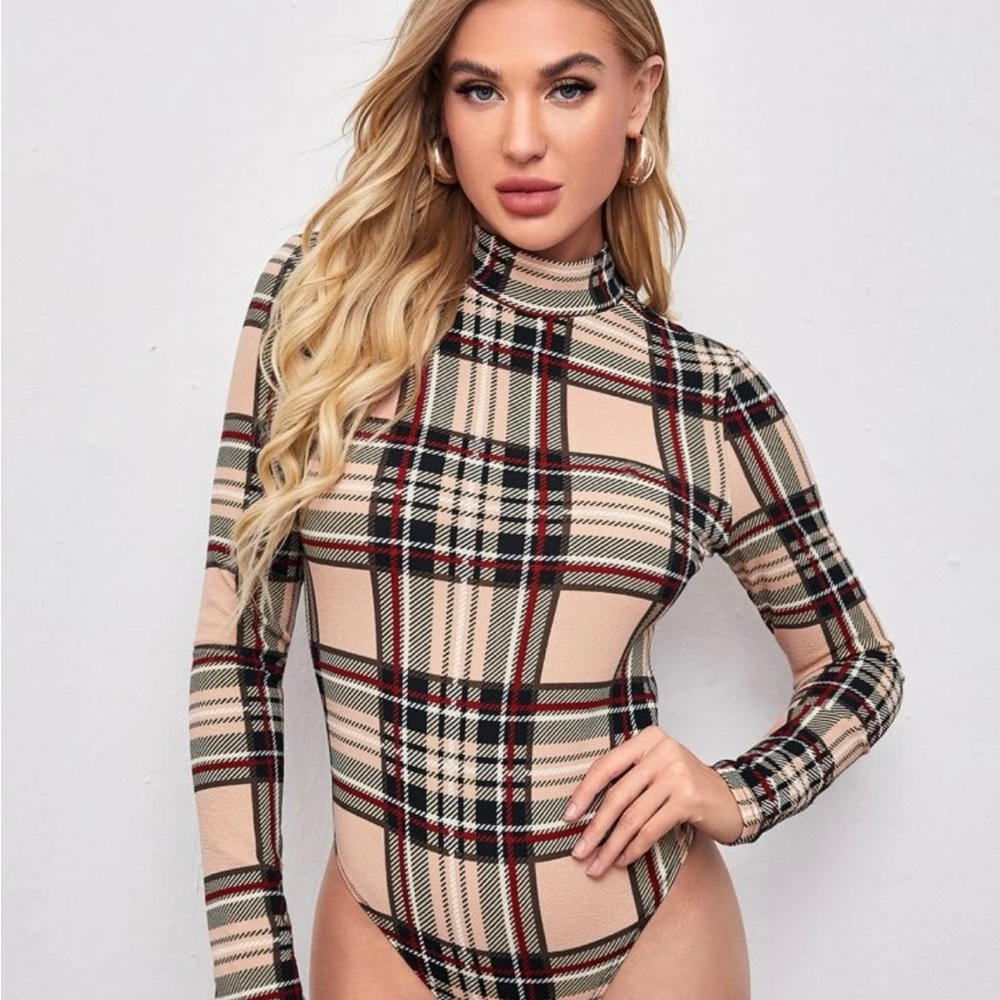 NEVER WORN Plaid Bodysuit